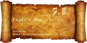 Fejér Bea névjegykártya
